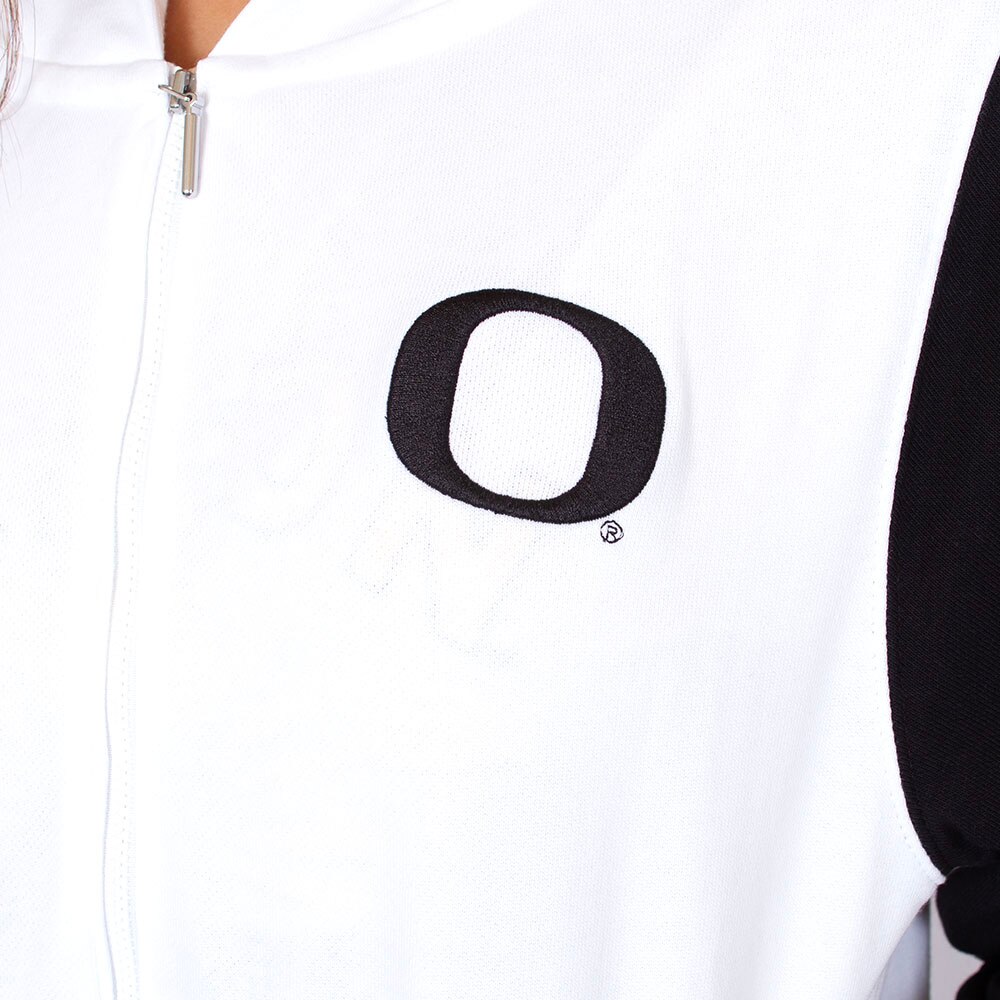 Classic Oregon O, Nike, White, Hoodie, Cotton Blend, Women, Color blocked, Chill, Full Zip, Sweatshirt, 897059